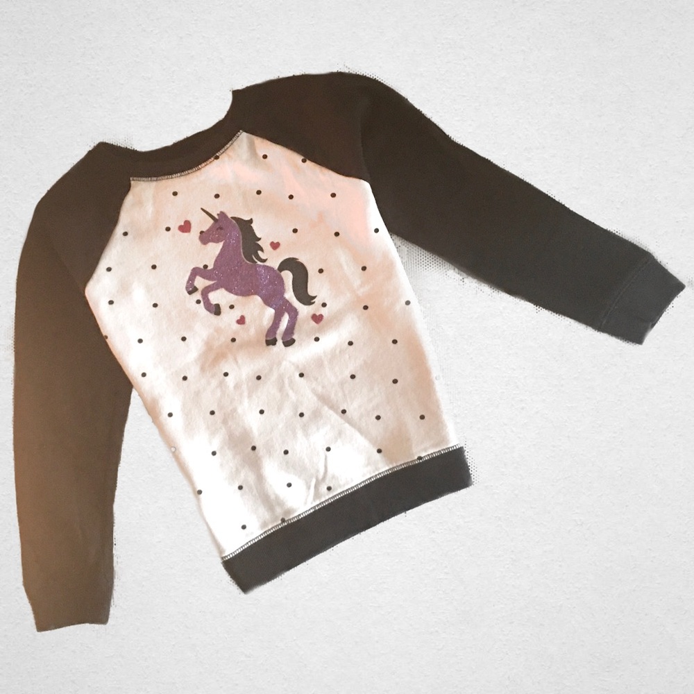 Jumping Beans Raglan Thick Top Unicorn size 6